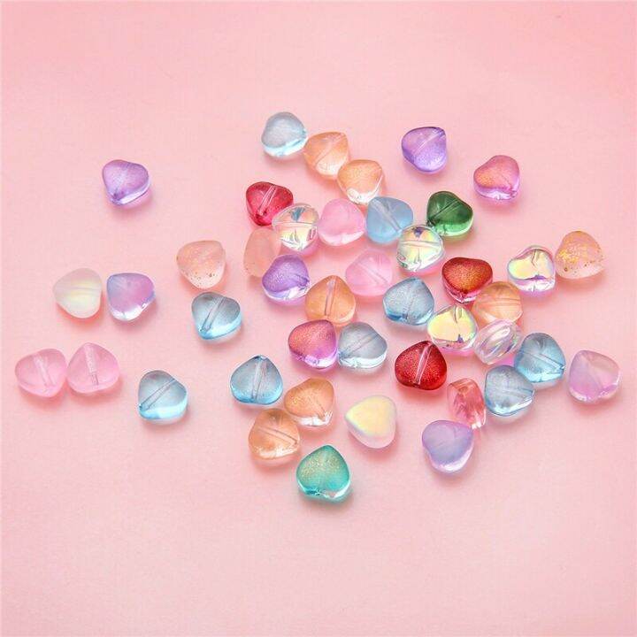 10pcs-heart-shape-czech-lampwork-crystal-glass-spacer-bead-for-jewelry-making