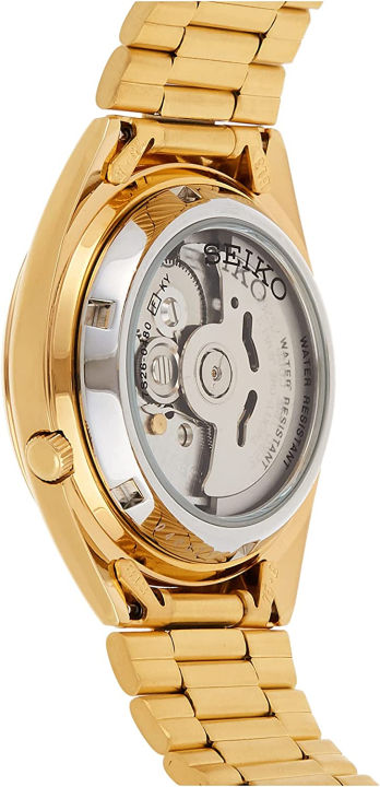 seiko-mens-snxl72-seiko-5-automatic-gold-tone-stainless-steel-bracelet-watch-with-patterned-dial