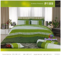 Premier Satin ? ชุดผ้าปูที่นอน+ผ้านวม ขนาด 3.5 ฟุต ? พิมพ์ลาย กราฟฟิค สีเขียวเข้ม Graphic Print P189