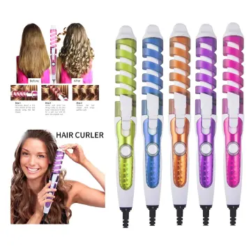 Electric spiral 2025 hair curlers