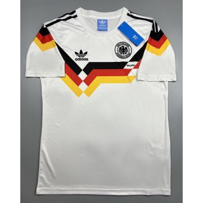 เสื้อบอล ย้อนยุค ทีมชาติ เยอรมัน 1990 เหย้า Retro Germany Home แชมป์บอลโลก World Cup Champions เรโทร คลาสสิค