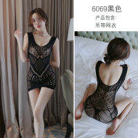 2023 Hot Long Night Sexy Underwear Passion No Tight Teary Teary Tearable Sexy Mesh Suit For Foreign Trade Women 6069