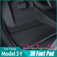 For Tesla - Model Y Car 3D Foot Pad Floor Mats Trunk Mat Seat Anti Kick Storage Cover Interior Decoration Accessories