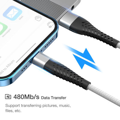 Fast Charge สาย USB สำหรับ 14 13 12 11 Pro Max X XS 5 6 S 7 8 Plus I SE Apple ศัพท์ ยาว2M 3M ลวด Data Charger สายไฟ