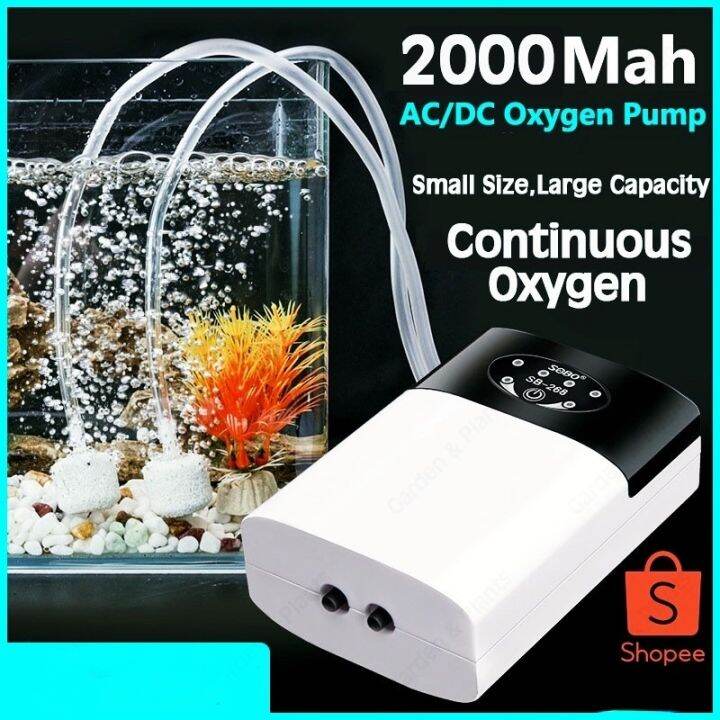 Rechargeable Oxygen Pump Fish Tank Aquarium UltraQuiet Ac Dc DualUse Aeration Pump Lazada PH