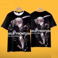 T SHIRT   Meninas frontline 3d t camisa das mulheres dos homens verão manga curta engraçado tshirt gráfico tees ar15 404 ump45 hk416 ump9 Cos-play traje