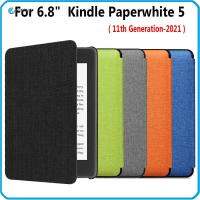 RJQFNG บางเฉียบ ปลุก/นอนหลับอัตโนมัติ หนัง PU Smart Cover เคสยก 6.8 นิ้ว ซอง E-Reader