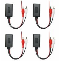 4Pcs Car Wireless Bluetooth Module Music Adapter RCA AUX Audio Cable Universal 2RCA Interface Bluetooth Adapter 5-12V
