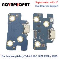 Novaphopat สําหรับ Samsung Galaxy Tab A8 10.5 2021 X200 / X205 USB Dock Charger Port ปลั๊กชาร์จ Flex Cable Connector Board