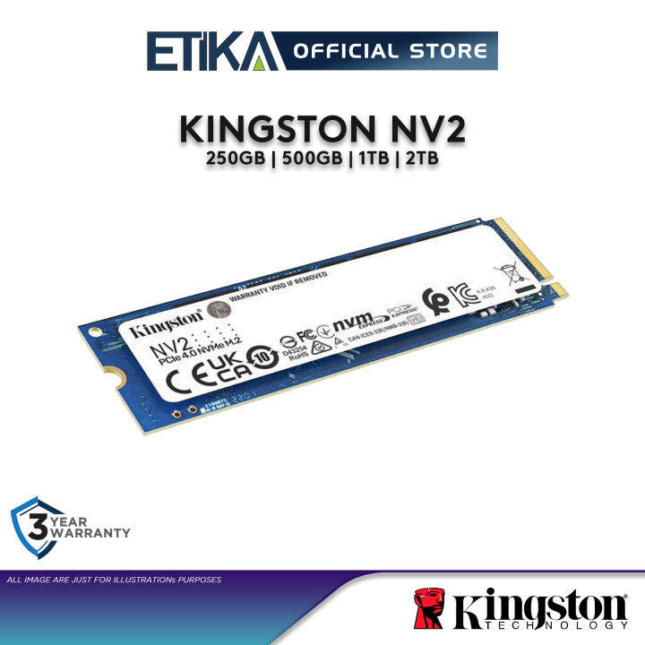 Kingston NV2 NVMe PCIE 2280 M.2 Solid State Drive SSD 250GB, 500GB