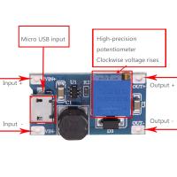 5ชิ้น2A DC-DC ปรับได้เพิ่มกำลังไฟตัวแปลงไฟโมดูลติดตั้ง2-24V