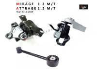 *** SET *** ยางหิ้วเครื่อง ยางแท่นเครื่อง + แท่นเกียร์ มิตซูบิชิ มิราจ MIRAGE 1.2 / แอททราจ ATTRAGE เกียร์ธรรมดา ปี 2012 - 2019 ( 3 ชิ้น)