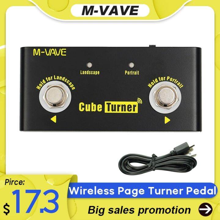 MVAVE Cube Turner Wireless Page Turner Pedal BuiltIn Supports Looper