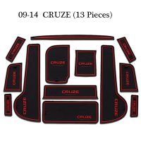 [มาก] สำหรับ Chevrolet Cruze 2009-2014ช่องเก็บแผ่นรองประตูกันลื่นสำหรับรถยนต์แผ่นยางช่องถาดรองแก้วน้ำกลางแผ่นป้องกันฝุ่น