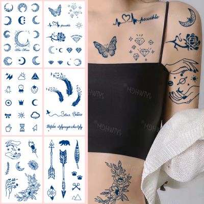 【YF】 Semi-Permanent Juice Temporary Tattoo Sticker 	 Festival Sexy for Men Long-Lasting 1-2 Week Waterproof Realistic Stickers