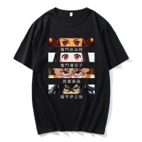 TOP Tees การ์ตูนญี่ปุ่น demon Slayer tanjirou nezuko zenitsu inosuke ตาพิมพ์แขนสั้นผู้ชายแฟชั่นตลกสั้น RT SL