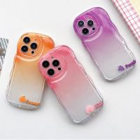 .Suitable For iPhone 13 Pro Max 14Promax 12promax Fashion transparent Gradient Phone case 11 12 14 Soft TPU Cover