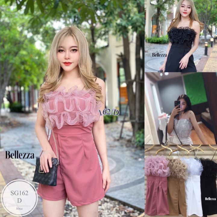 ml162-jumpsuit-จั้มสูทสายเดี่ยว-กางเกงกระโปรงป้ายหน้า-อกแต่ง-รงเข้ารูปสวย-งานน่ารักๆดีไซน์เก๋-คอล-ใหม่ดูดี-ใส่สวยตัวเดียวจบ-สวยหรู-ชุดนี้ใส่ออกมาสวย-งานขายดีสุดๆ-ตัวนี้แม่ค้าแนะนำ-พลาดไม่ได้เลยจ้าา-เน