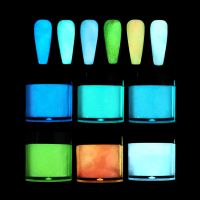 Luminous Nail Powder Fluorescent Nail Glitter Colorful Pigment Dust For Night Party Manicure Design