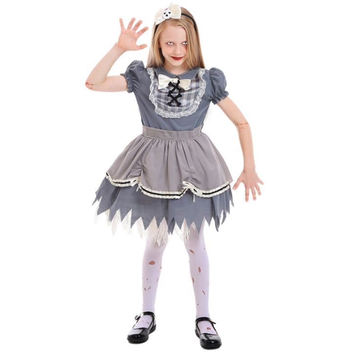 Children's Costume GHO RL Horror Zombie Girl Performance Costume Ghost ...