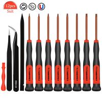 E·Durable Magnetic Screwdriver Precision Repair Kit 12pcs Screwdriver Set Multifunction Hand Tools for Xbox PS4 Macbook Computer