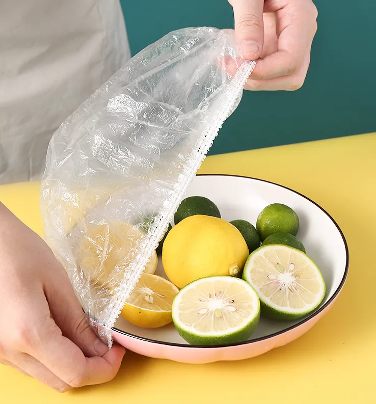 50pcs Clear Food Cover, TPE Food Wrap, Reusable Elastic Food Fresh Keeping  Cover For Home