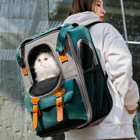 Large Breathable Backpack Kitten Travel Bag Portable Large Capacity Handbag Puppy Transport Bag Luxury Dog Carrier Cat Cage