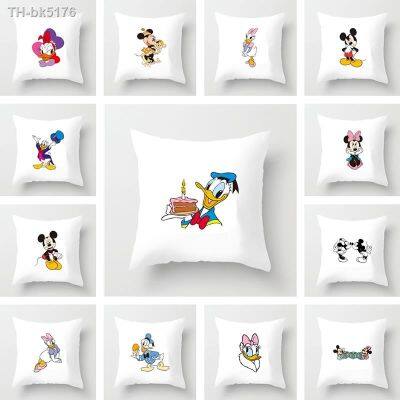 ☃ Disney Mickey Minnie Donald Duck Decorative pillowcase white Pillow case cushion bedroom living room Home decoration pillowcase