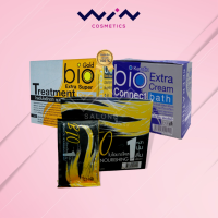 Bio Gold Extra Super Treatment Cream สีทอง Bio Keratin Extra Cream Connect bath สีน้ำเงิน  1 กล่อง 24 ซอง (แพกเกจใหม่ล่าสุด)