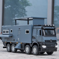 A128 NOMADISMs Arocs Unimog Alloy Motorhome Touring รถรุ่น Diecast โลหะ Off-Road ยานพาหนะ RV รุ่น Sound Light ของเล่นเด็ก GiftM