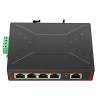 Plug and Play 5 Ports 100M Industrial Network Switch RJ45 Hub Internet Splitter RJ45 Switch DIN Rail Type Enhance Switch