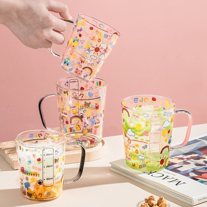 400-600ml-scale-glass-mug-breakfast-mlik-coffe-cup-household-couple-water-cup-cartoon-pattern-drinkware-tool