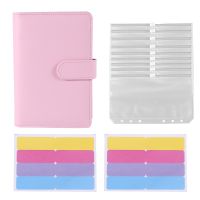 12 Pieces of Transparent Plastic A6 Binder Envelopes,Waterproof Cash Budget Envelope System,with Label Stickers