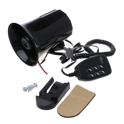 Outdoor Electric Alarm Siren High db Personal Universal Megaphone Horn 12V 24V 6 Tone Car Motorcycle Truck Accessories