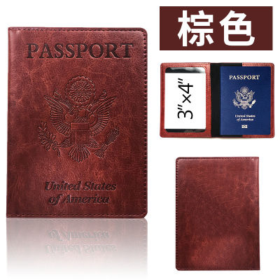 เคสโทรศัพท์หนังป้องกันตั๋วพาสปอร์ตหนังพียูเดินทางกระเป๋าหนังสือเดินทางกระเป๋าเอกสารอเมริกันร้าน ShenWin