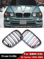 Front Bumper Kindey Facelift Grille For BMW X5 E53 1999-2003 Carbon M Style Racing Radiator Grills Cover Car Accessories