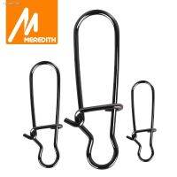 ❇ MEREDITH 50pcs Stainless Steel Hook Fast Clip Lock Snap Swivel Solid Rings Safety Snaps Fishing Hook Connector