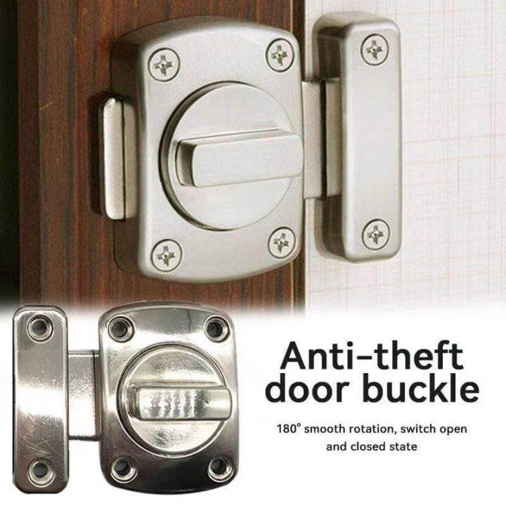 1pc Zinc Alloy Door Twist Lock Thicken Cast Barrel Bolt Slide Latch