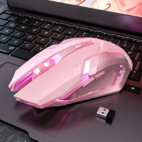 เมาส์ไร้เสียงสำหรับเล่นเกม RGB น่ารักเกมเมอร์6ปุ่มเมาส์ออปติคอล Mouse Komputer สำนักงานสำหรับแล็ปท็อปเดสก์ท็อปการออกแบบตามหลักสรีรศาสตร์เมาส์เล่นเกมส์ Meimiao