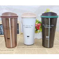 【CW】Business Double Layer Vacuum Coffee Cup Portable Accompanying Cup Stainless Steel Mark Coffee Cup Printing