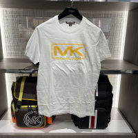 MICHAEL KORS เสื้อยืดสวมหัวแขนแขนสั้นคอกลมลำลองของผู้ชาย,เสื้อยืดผ้าฝ้ายสบายพลังแฟชั่นสไตล์ใหม่