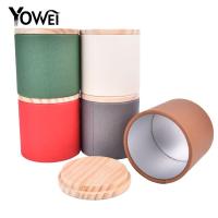 1PCS Round Empty Iron Box With Wood Grain Lid Candy Storage Box Diy Candle Making Jar Storage Boxes