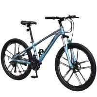 26 Inches Mountain Bicycle Variable Speed Bike Magnesium Alloy Integral Rim Light High Carbon Steel Frame Double Disc Brake