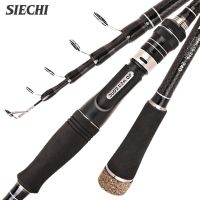 SIECHI Portable Telescopic Fishing Rod Carbon Spinning Casting Rod Super Power 1.8m-3.6m for Bass Pike Fishing