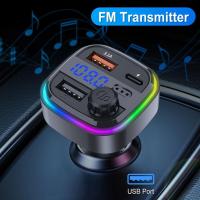 USB Car Fast Charger Support Power-Off Memory Play MP3 Transmitter Function Multifunctional Fm Player Bluetooth W2A9