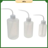 SHILU 3Pcs 150/250/500ml ขวดสัก150มล. 5.1/8.5/17ออนซ์ สีขาวขาว ขวดบีบสำหรับห้องปฏิบัติการ ไม่มีการรั่วไหล ขวดล้างพลาสติก รอยสักล้าง