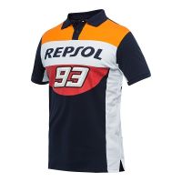 คุณภาพสูง Moto GP ใหม่ เสื้อยืดโปโล แขนสั้น คอกลม แบบแห้งเร็ว เหมาะกับฤดูร้อน สําหรับขี่รถจักรยานยนต์ 93