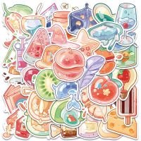 INS Style Cute Glass Food Cartoon Stickers Aesthetic Decal Laptop Scrapbook Phone Car Graffiti Sticker for Girl Kid