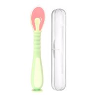 Infant Spoon Suction Cup Bottom Multi-use Food Grade Material Baby Food Feeding Tableware Reusable Kids Training Spoons Home Use Bowl Fork Spoon Sets