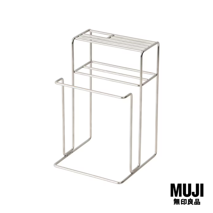 มูจิ ชั้นเก็บมีดแสตนเลส MUJI Stainless Steel Knife Stand (21.4x13